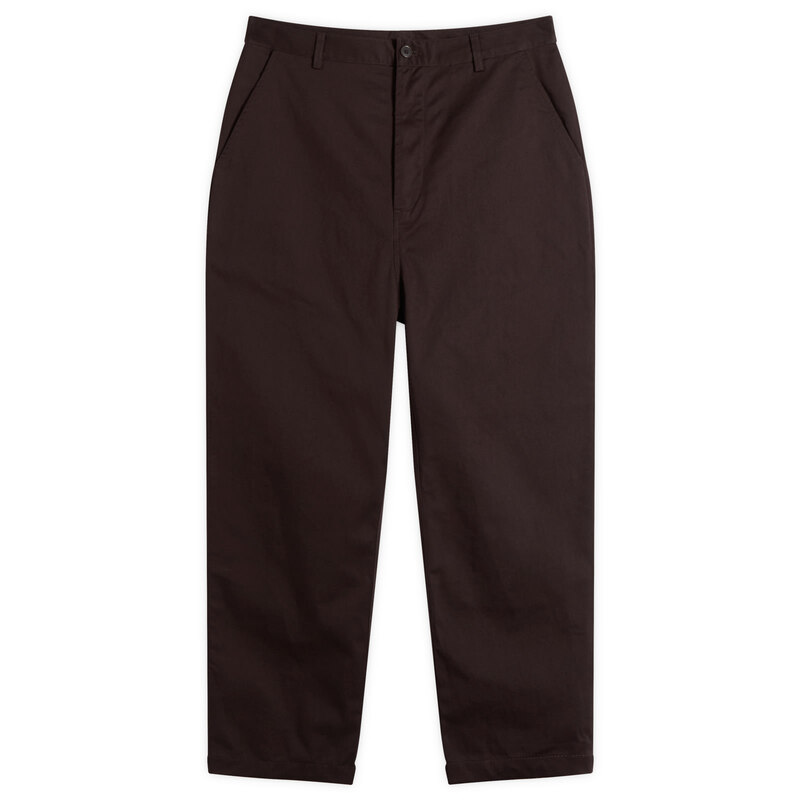 ユニバーサルワークス メンズ ボトムス 心地よいズボン下 Universal Works Twill Military Chino Brown 赤銅色