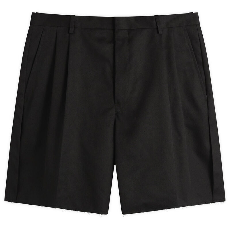 マルタンマルジェラ メンズ ボトムス 二分の一ズボン下・さる股引き 遊撃手ズボン下 Maison Margiela Raw Hem Tailored Shorts Black 黒いこと