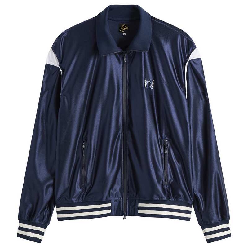 ニードルズ メンズ アウター 上衣・上衣 ティーシャツ Needlesateen Track Jacket Navy 米国海軍