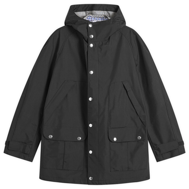 ジュンヤ ワタナベ メンズ アウター 上衣・上衣 ナイロン Junya Watanabe MANylon Laminated Mackintosh Jacket Black 黒いこと