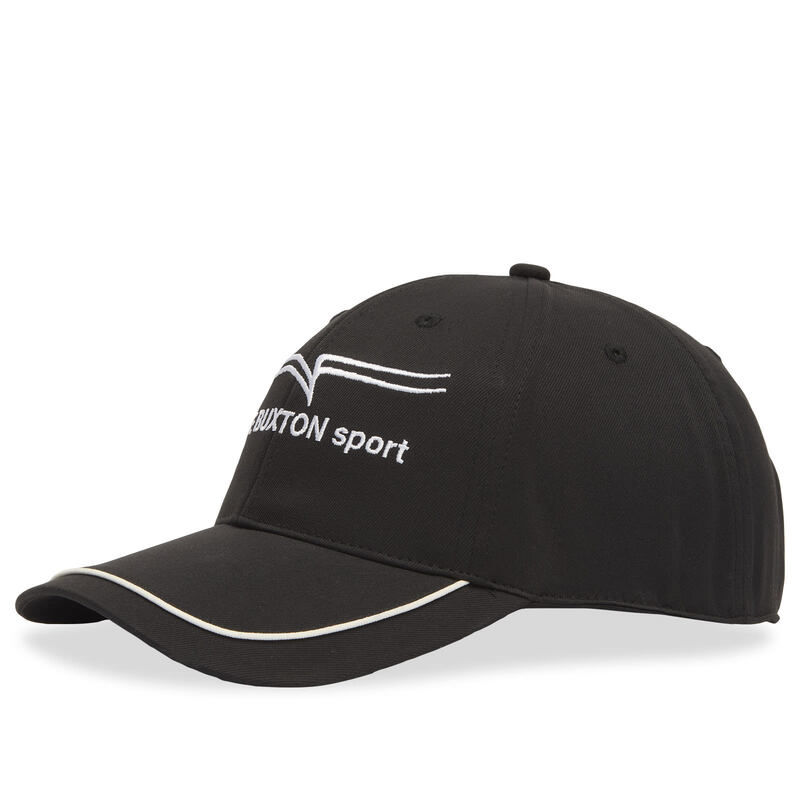 電話を掛ける バクストン メンズ 付属物 鳥打ち帽 旗がしら Cole Buxton Sport Piped Cap Black 黒いこと
