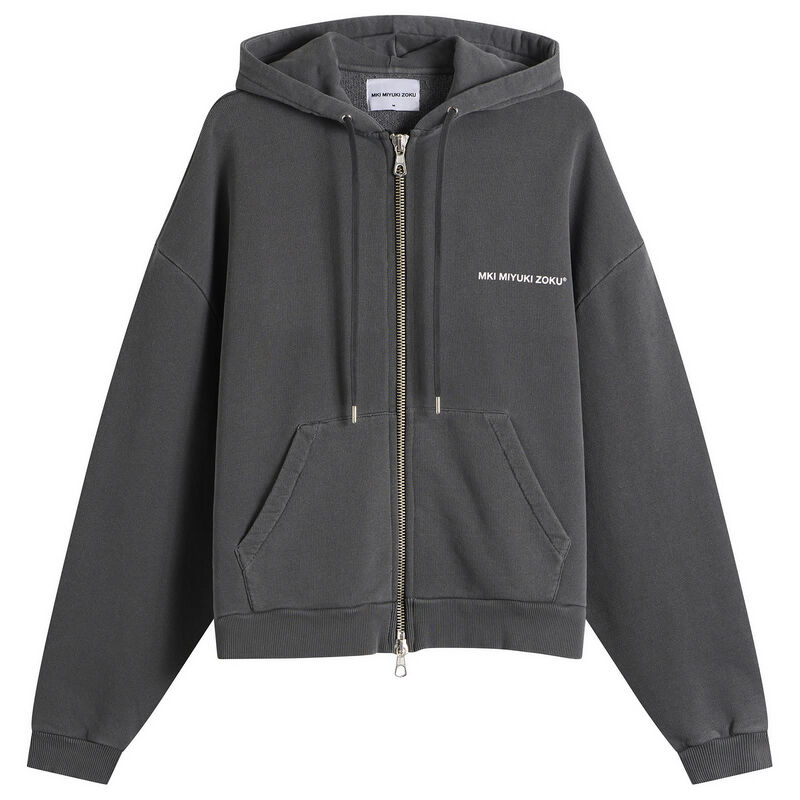 エムケーアイ メンズ アウター パーカー・スウェット MKI Uniform Zip Hoodie Pigment Black 黒いこと