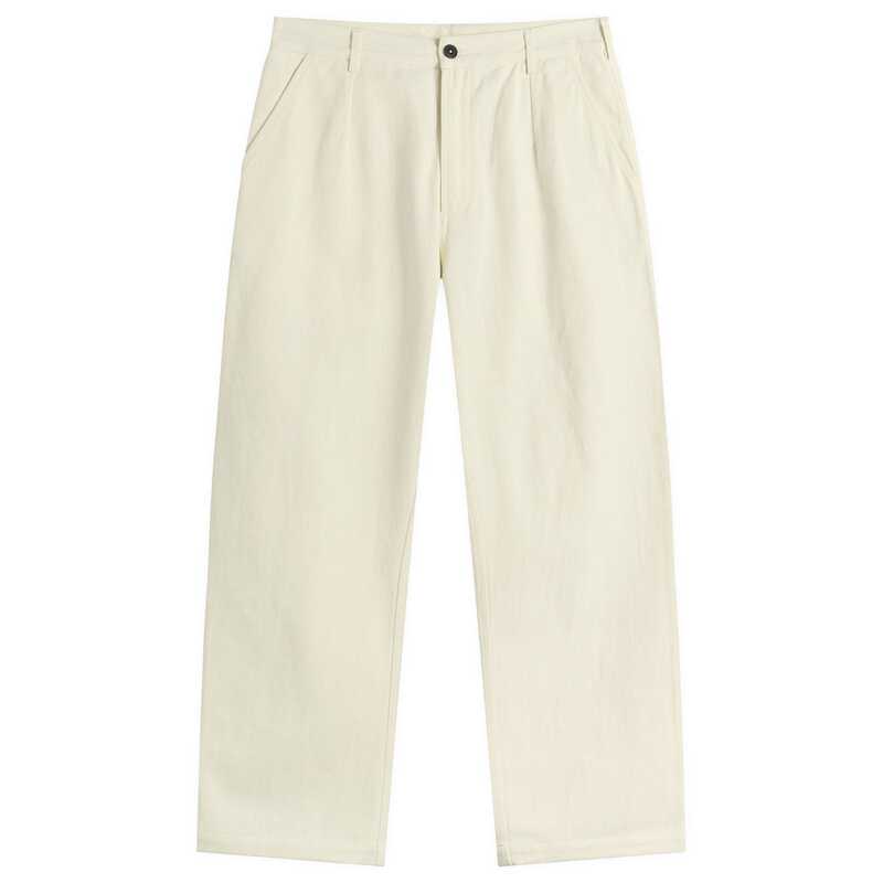 ユニバーサルワークス メンズ ボトムス 心地よいズボン下 Universal Workslub Drill Dizzy Trousers Ecru エクリュ