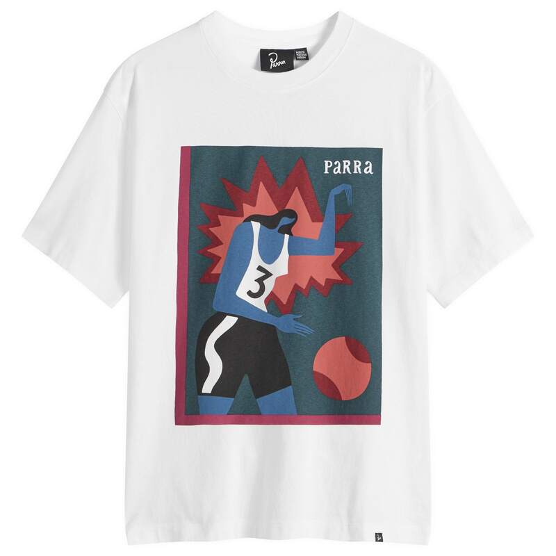 バイ パラ メンズ トップス Tシャツ By Parra Basketball T-Shirt White ホワイト|ReVida 店