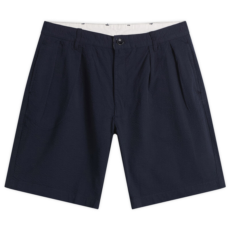 サービスワークス メンズ ボトムス ハーフパンツ・ショーツ ショートパンツ Service Workseersucker Partimer Shorts Dark Navy ネイビー|ReVida 店