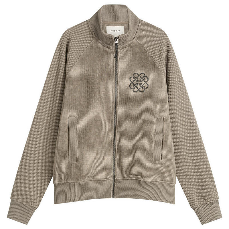 ヘレシー メンズ アウター カーディガン ニット Heresy Knot Zip Knit Cardigan Mushroom|ReVida 店