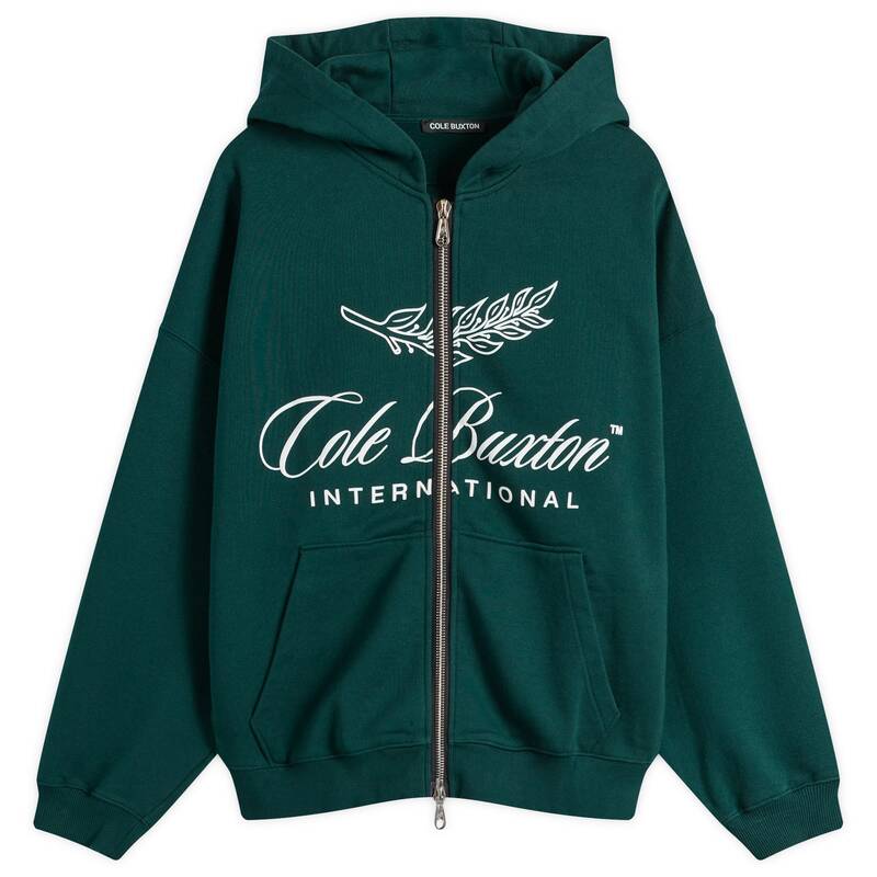 コール バクストン メンズ アウター パーカー・スウェット Cole Buxton International Zipped Hoodie Forest Green グリーン|ReVida 店