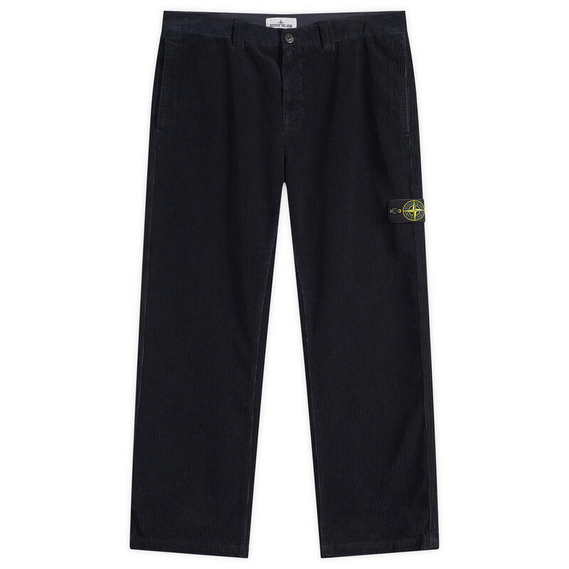 ストーンアイランド メンズ ボトムス カジュアルパンツ コーデュロイ コットン Stone Island Organicotton Corduroy Trousers Navy Blue ネイビー｜ReVida 店