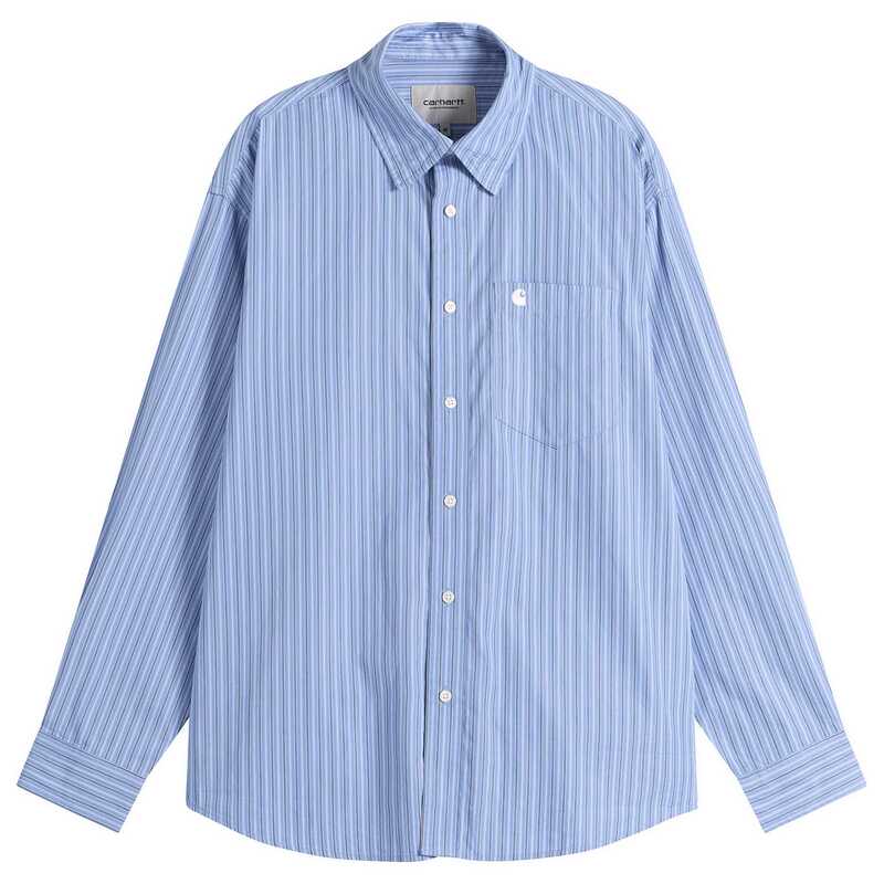 カーハート メンズ トップス シャツ Carhartt WIP L/S Keene Shirt Curacao｜ReVida 店