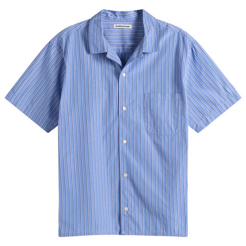 ワイエムシー メンズ トップス シャツ YMC Malick Shirt Blue Multi ブルー｜ReVida 店