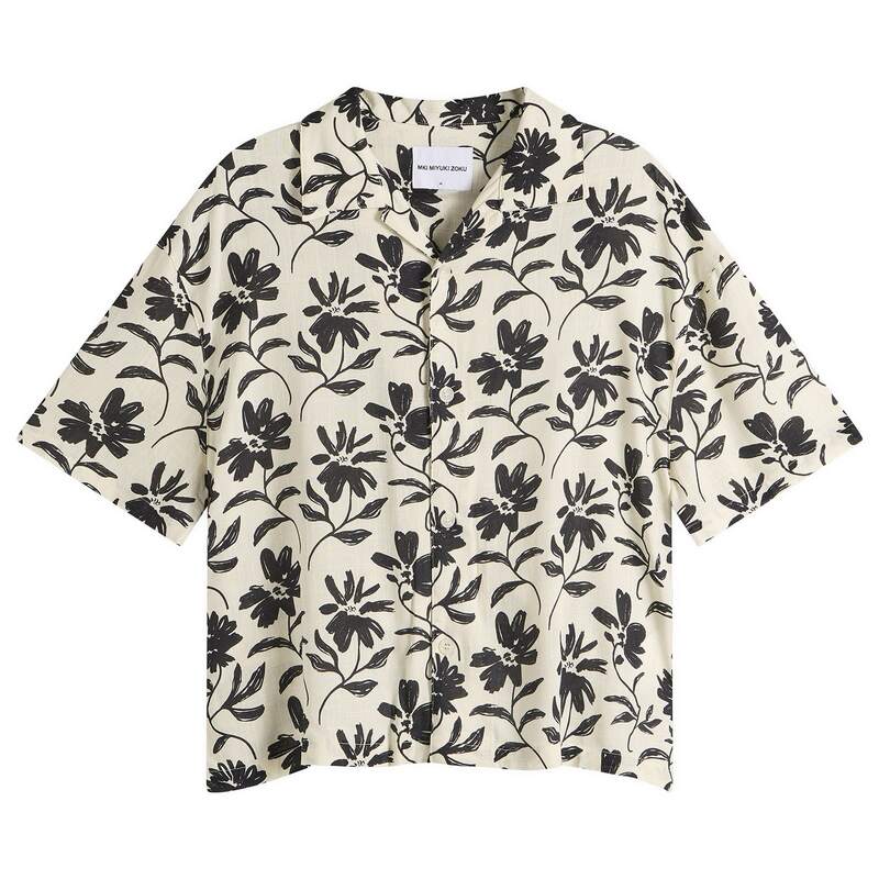 エムケーアイ メンズ トップス シャツ フラワー柄 リネン フラワー MKI Floralinen Vacation Shirt Raw｜ReVida 店