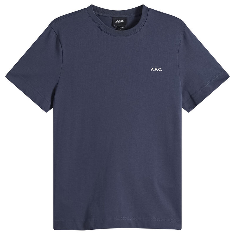 アーペーセー メンズ トップス Tシャツ A.P.C. Oliver Heavyweight-Shirt Dark Blue ブルー|ReVida 店