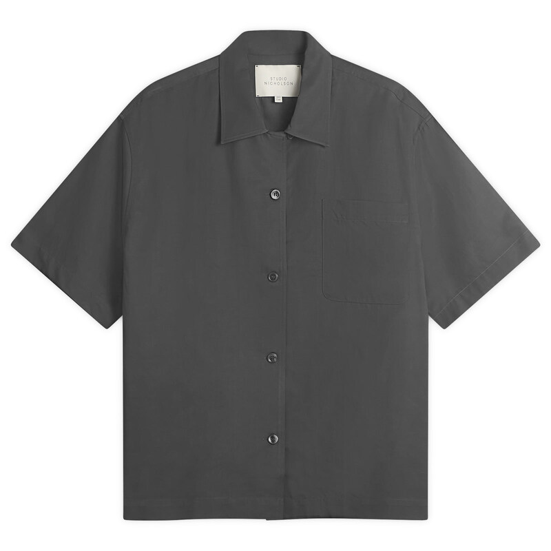 スタジオニコルソン レディース トップス シャツ Studio Nicholson Short Sleeve Shirt Coal|ReVida 店