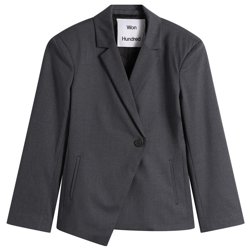ウォンハンドレッド レディース アウター ジャケット・ブルゾン ブレザー Won Hund red Anora Blazer Dark Grey Melange グレー｜ReVida 店