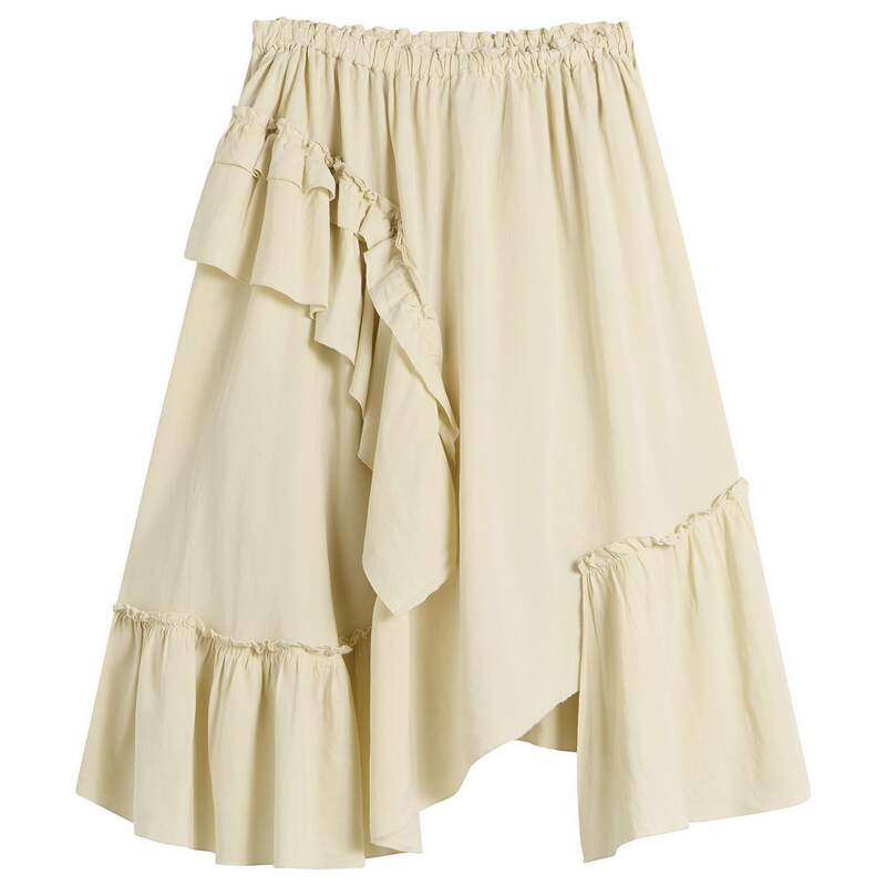 ワイエムシー レディース ボトムスカート ドレープ ミディ YMC Draped Midi Skirt Shell|ReVida 店