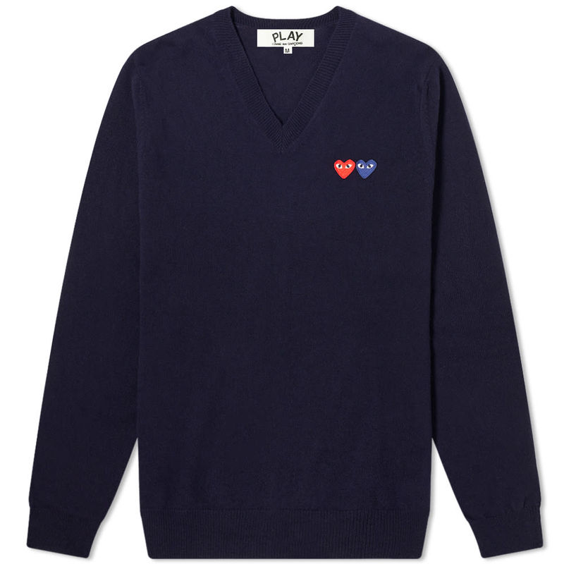 コム デ ギャルソン メンズ ニット セーター アウター Comme Navy des