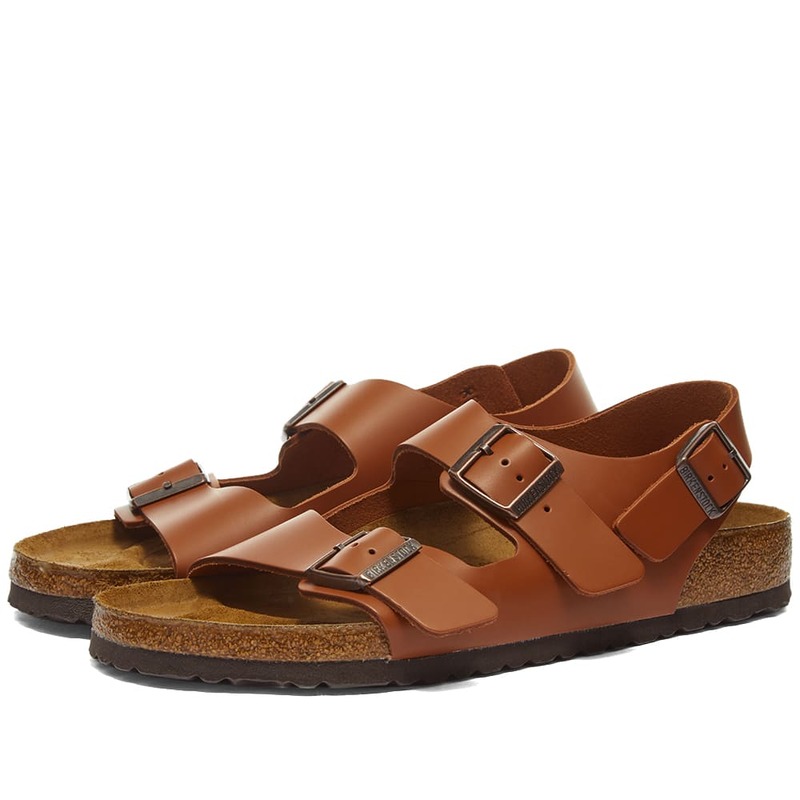 再販ご予約限定送料無料] ビルケンシュトック メンズ サンダル シューズ Birkenstock Milano Ginger Brown Leather