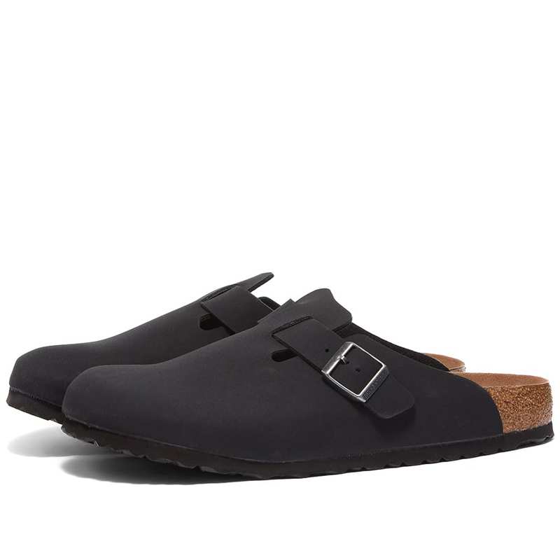 ビルケンシュトック メンズ サンダル シューズ Birkenstock Boston Vegan Black Earthy セール特別価格