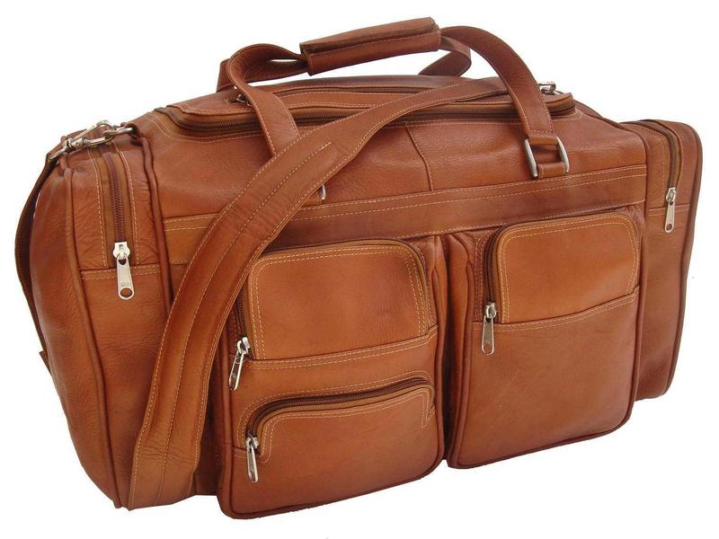 ピエル なめし革 メンズ 御徒面子 ボストンバッグ Piel Leather Medium Duffel With Pockets Saddle