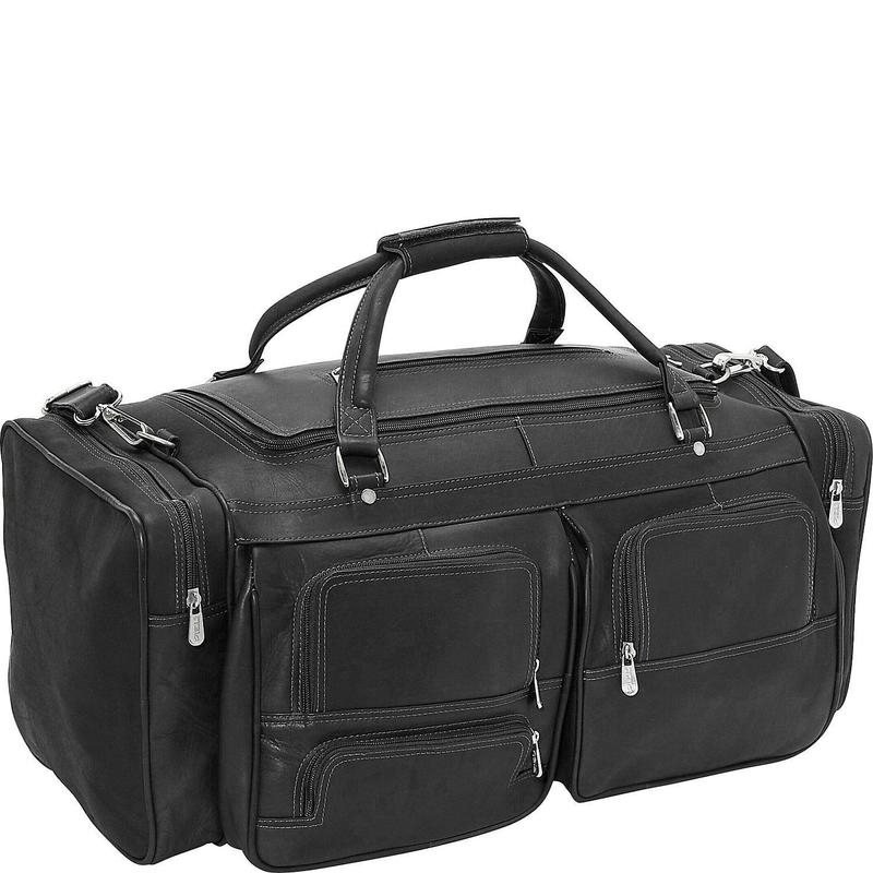 ピエル なめし革 メンズ 御徒面子 ボストンバッグ Piel Leather Piel 24 Duffel with Pockets Black 黒いこと