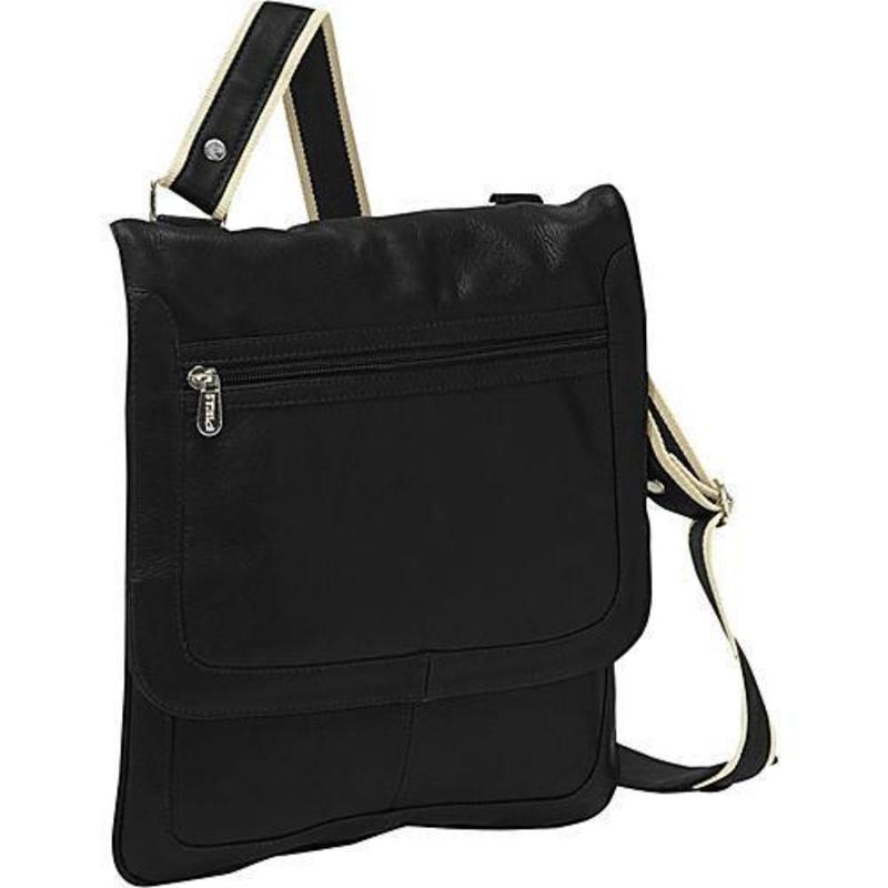 ピエル レザー メンズ バッグ ショルダーバッグ Piel Leather Small Vertical Messenger Black ブラック