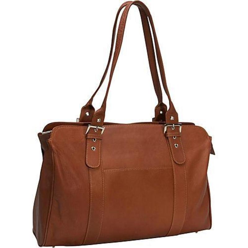ピエル レザー メンズ バッグ トートバッグ Piel Leather Ladies Buckle Laptop Tote Saddle