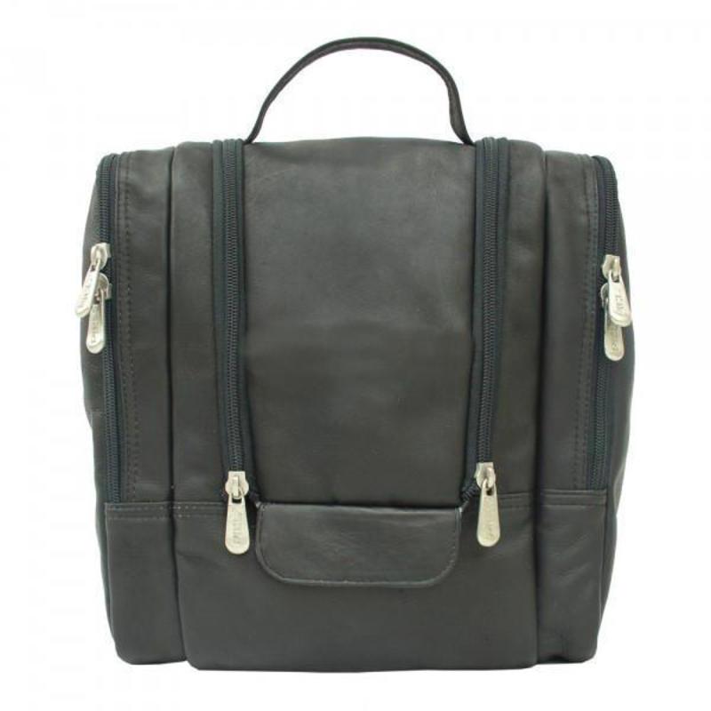 ピエル レザー メンズ バッグ ハンドバッグ Piel Leather Hanging Travel Toiletry Kit Black ブラック｜ReVida 店 26,520円