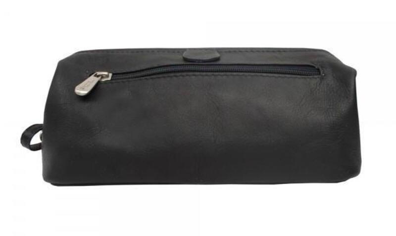 ピエル レザー メンズ バッグ ハンドバッグ Piel Leather Deluxe Top Frame Traveling Kit Black ブラック 19,695円