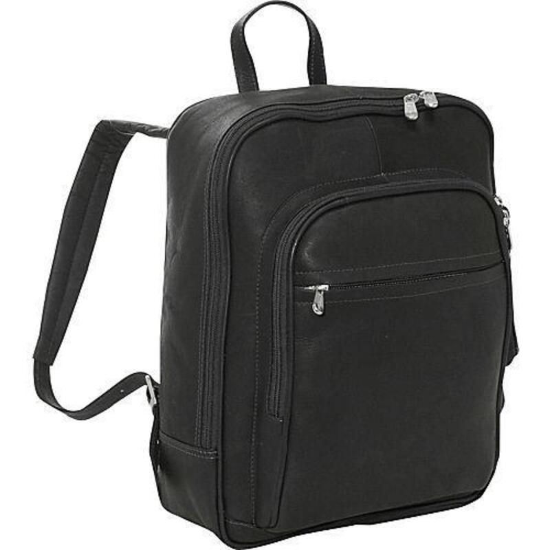 ピエル レザー メンズ バッグ バックパック・リュックサック Piel Leather Front Pocket Computer Backpack Black ブラック