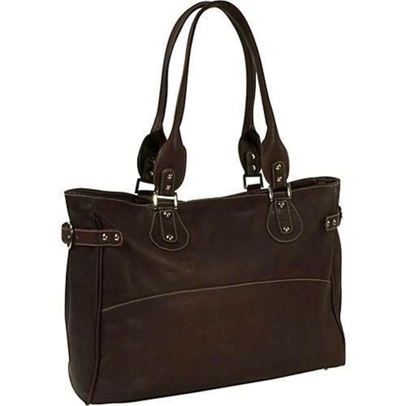 ピエル なめし革 メンズ 御徒面子 トートバッグ Piel Leather Large Ladies Side Strap Tote Chocolate 黒茶