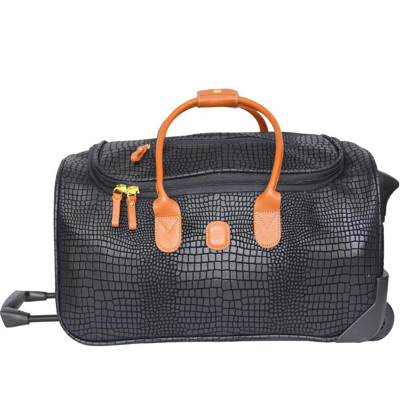 ブリックス メンズ 御徒面子 ボストンバッグ Brics MySafari 21 Rolling Duffle Black/Cognac 黒いこと