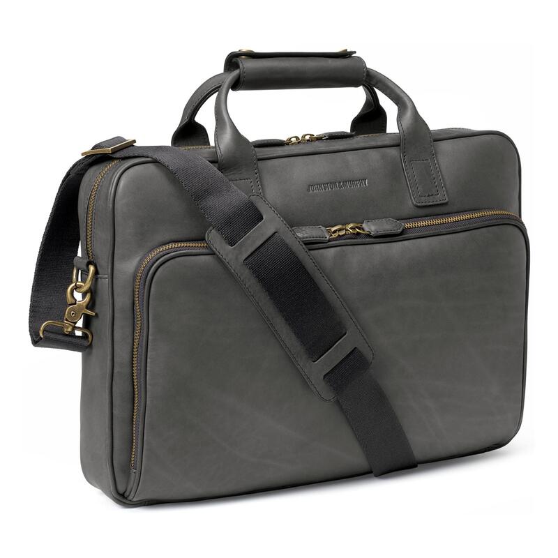 ジョンストン&マーフィー メンズ バッグ ハンドバッグ Johnston &amp; Murphy Johnston & Murphy Rhodes Briefcase Black Full Grain ブラック｜ReVida 店 44,880円
