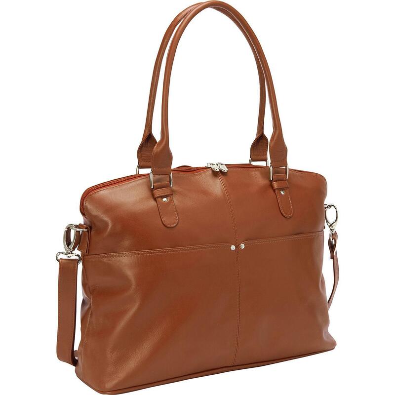 ピエル レザー メンズ バッグ ハンドバッグ Piel Leather Slim Executive Computer Case Saddle|ReVida 店