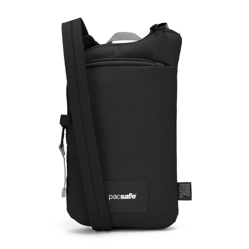 パックセーフ メンズ バッグ ショルダーバッグ Pacsafe GO Tech Crossbody Jet Black - please allow 10 - 15 business days for delivery ブラック