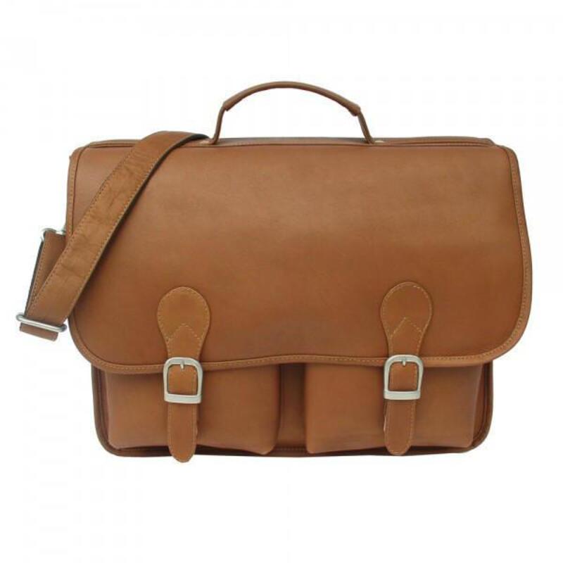 ピエル レザー メンズ バッグ ショルダーバッグ Piel Leather Executive Two Pocket Portfolio Saddle|ReVida 店