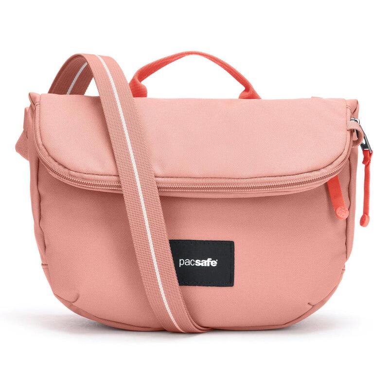 容器に並べるセーフ メンズ 御徒面子 ショルダーバッグ Pacsafe GO Saddle Crossbody Rose - please allow 10 - 15 business days for delivery