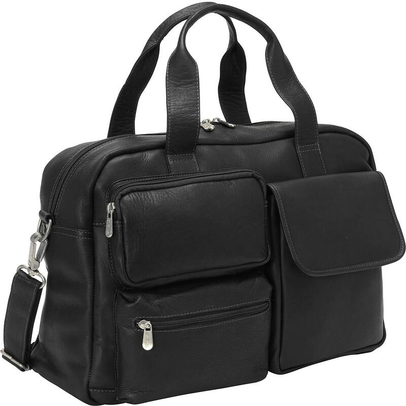 ピエル レザー メンズ バッグ スーツケース Piel Leather Multi-Pocket Carry-On Duffel Black ブラック｜ReVida 店