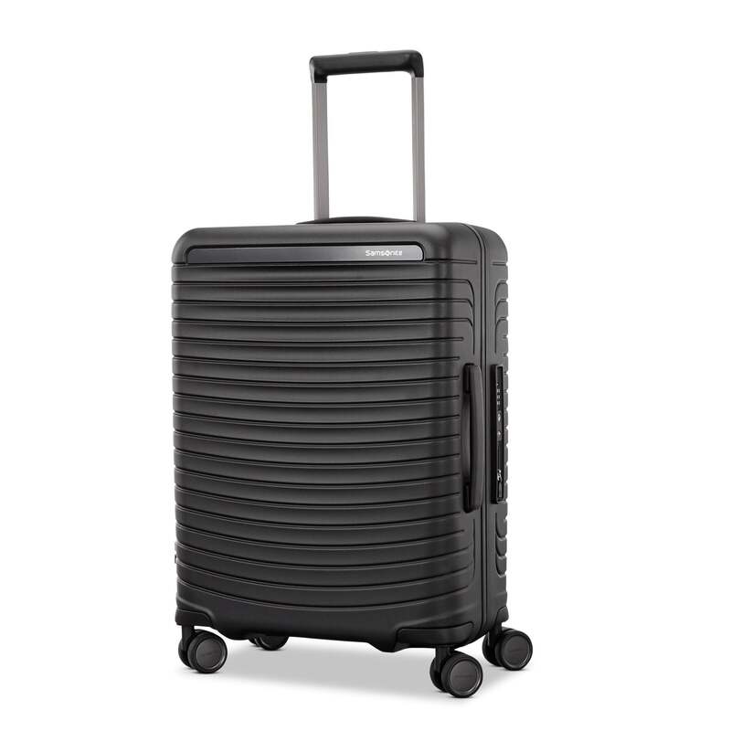 サムソナイト メンズ バッグ スーツケース Samsonite Framelock Max Carry-On Spinner Asphalt Black ブラック