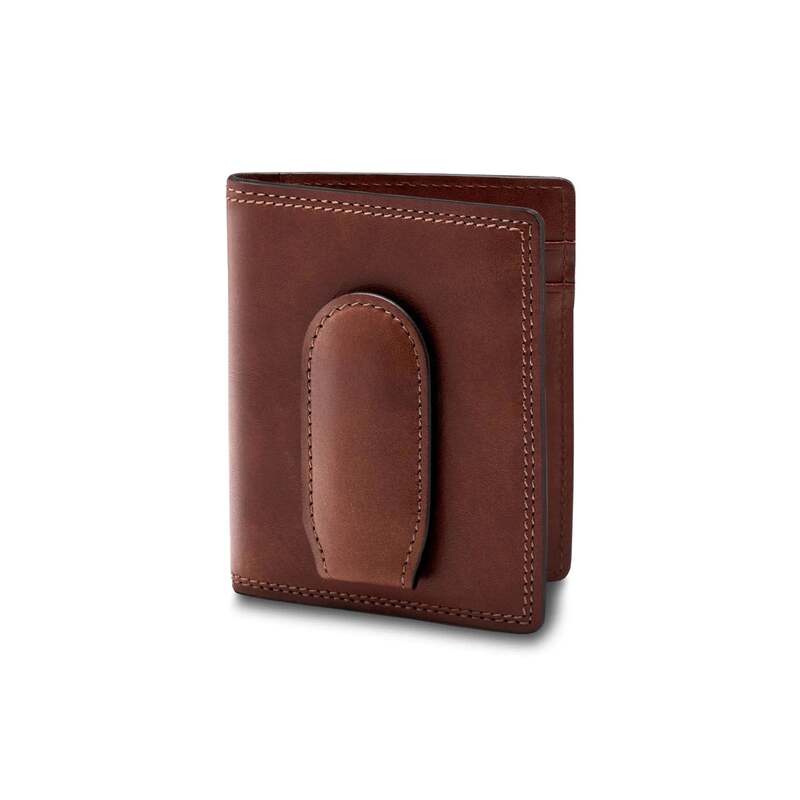 ボスカ メンズ 付属品 がま口 なめし革 Bosca Dolce Leather Deluxe Front Pocket Wallet with Magnetic Clip Brown 赤銅色 財布・ケース-バッグ・小物・ブランド雑貨-メンズ財布
