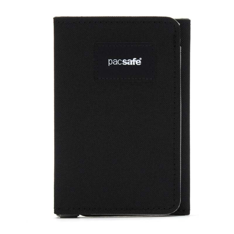 パックセーフ メンズ アクセサリー 財布 Pacsafe RFIDsafe Trifold Wallet Jet Black - please allow 10 - 15 business days for delivery ブラック｜ReVida 店