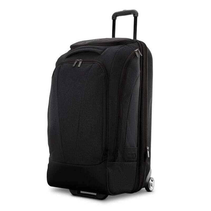 サムソナイト メンズ 御徒面子 ボストンバッグ 踵 Samsonite Mother Lode Large Wheeled Duffel Black 黒いこと