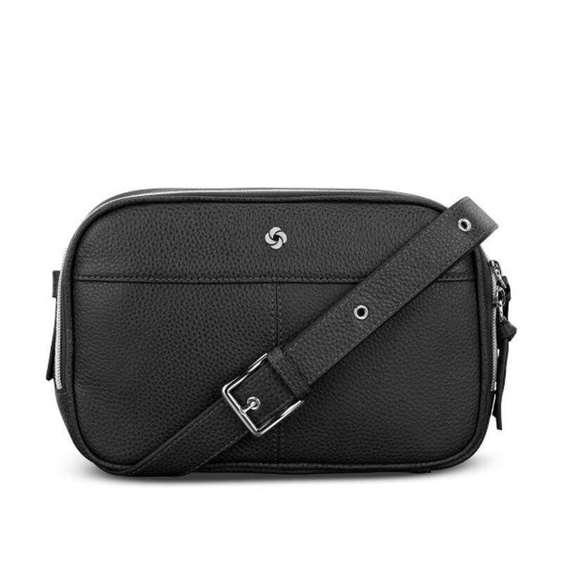 サムソナイト メンズ バッグ ショルダーバッグ レザー Samsonite Mobile Solutions Leather Crossbody Black ブラック
