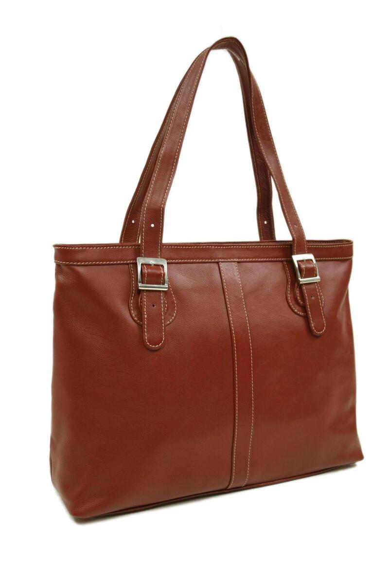 ピエル レザー メンズ バッグ Pieleather Ladies Laptop Tote Red - limited stock レッド