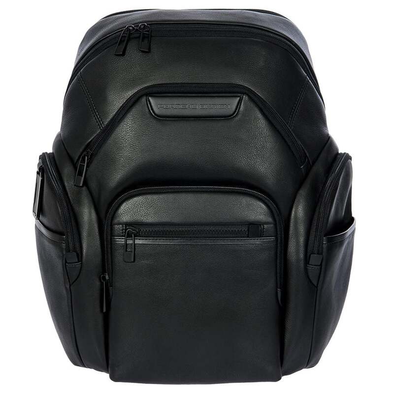 ブリックス メンズ 御徒面子 うしろ側容器に並べる・背嚢 なめし革 Brics Porsche Design Roadster Leather Evo Backpack L Black 黒いこと
