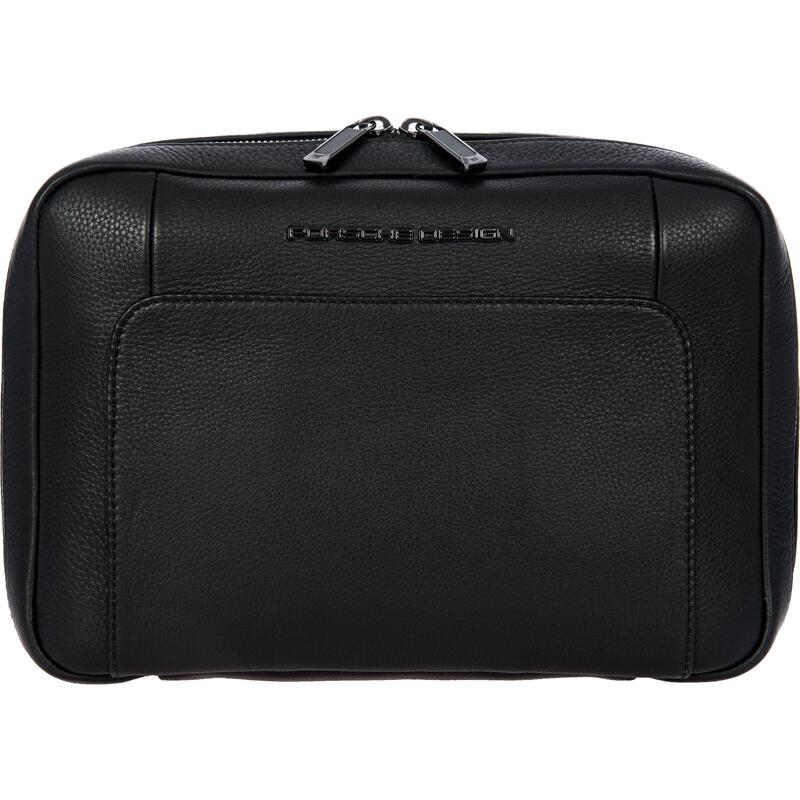 ブリックス メンズ 御徒面子 なめし革 Brics Porsche Design Roadster Leather Washbag L Black 黒いこと