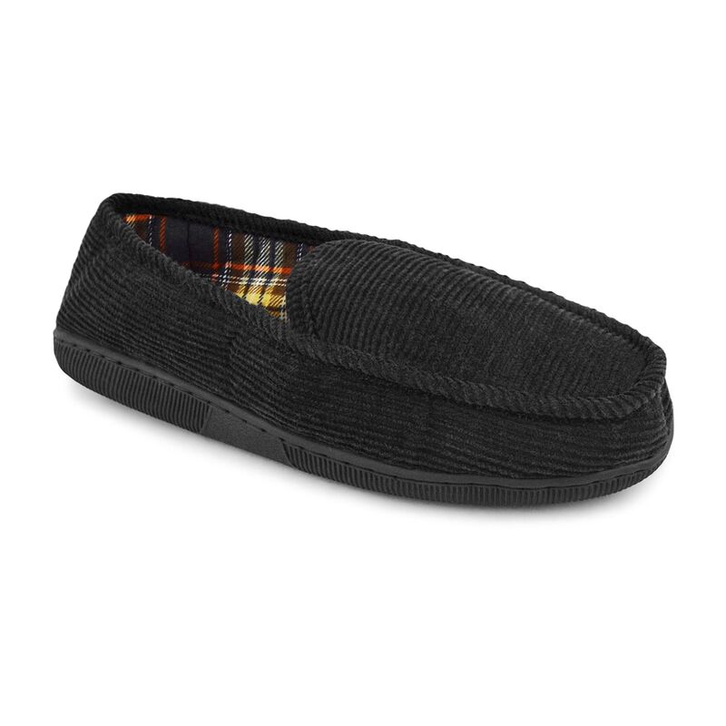 ムクルクス メンズ シューズ サンダル コーデュロイ MUK LUKS Corduroy Men's Moccasin Slippers Black ブラック｜ReVida 店