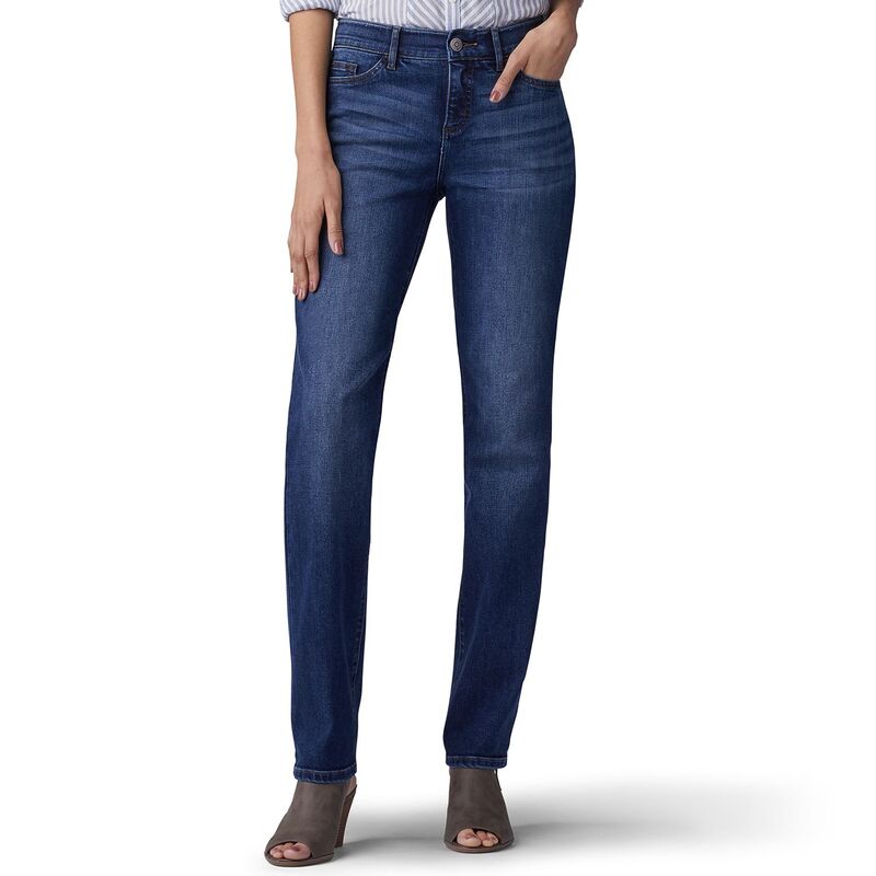 リー レディース ボトムス デニムパンツ ジーンズ Women's LeeR Flex Motion Straight-Leg Jeans Royal Chakra|ReVida 店