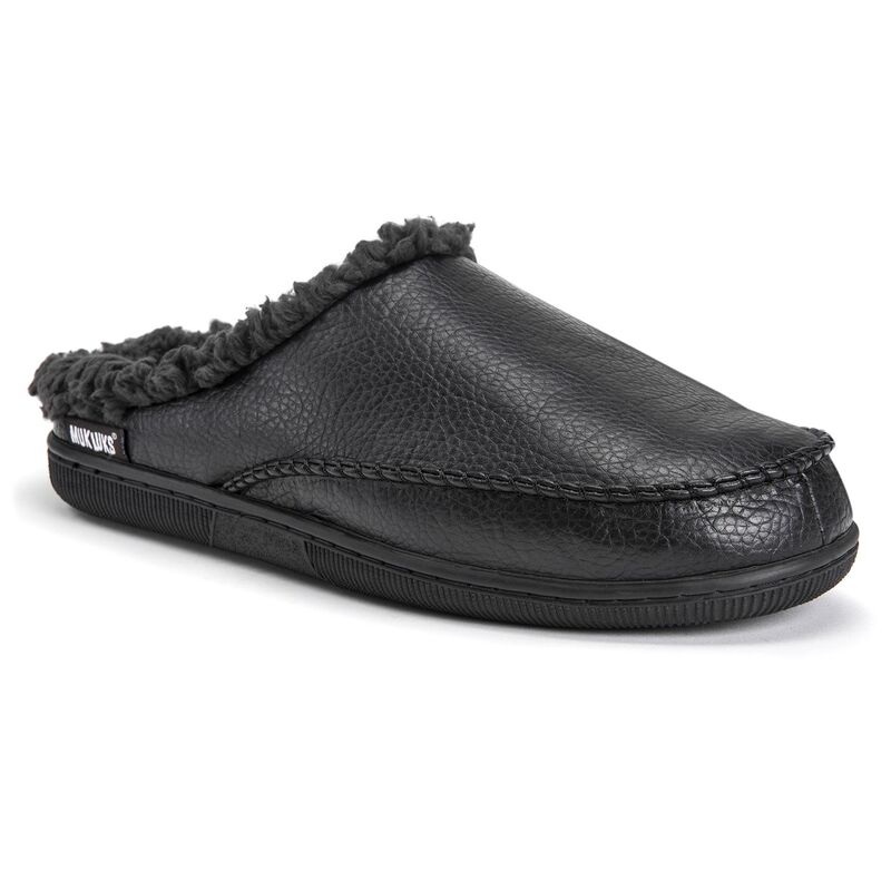 ムクルクス メンズ シューズ サンダル レザー フェイクレザー MUK LUKS Faux Leather Men's Clog Slippers Black ブラック