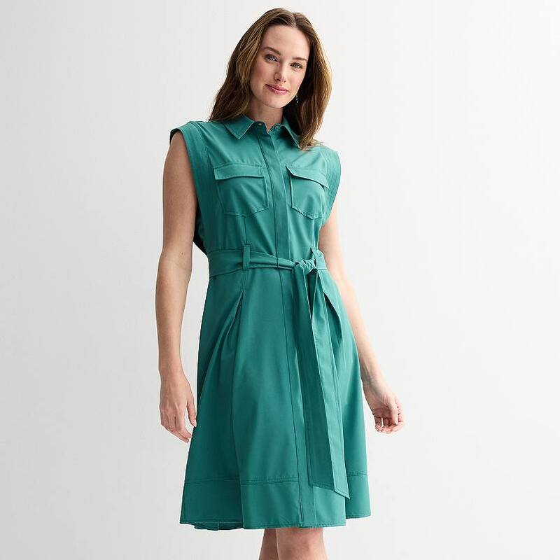 アンドリュー見澄ます レディース トップス 衣裳 プルオーバー Women\u0027s Andrew Marc Belted Shirt Dress No Color