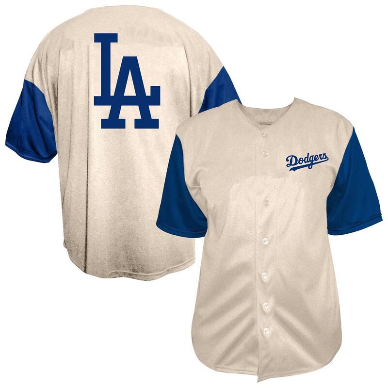 ファナティクス レディース トップス プルオーバー トール プルオーバー Fanatics Men\u0027s Profile Cream Los Angeles Dodgers Big \u0026 Tall Full-Button Jersey Lad Beige ベージュ